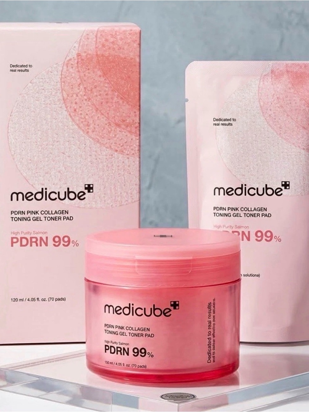 Medicube PDRN Pink Collagen Toning Gel Toner Pad - 70 pads